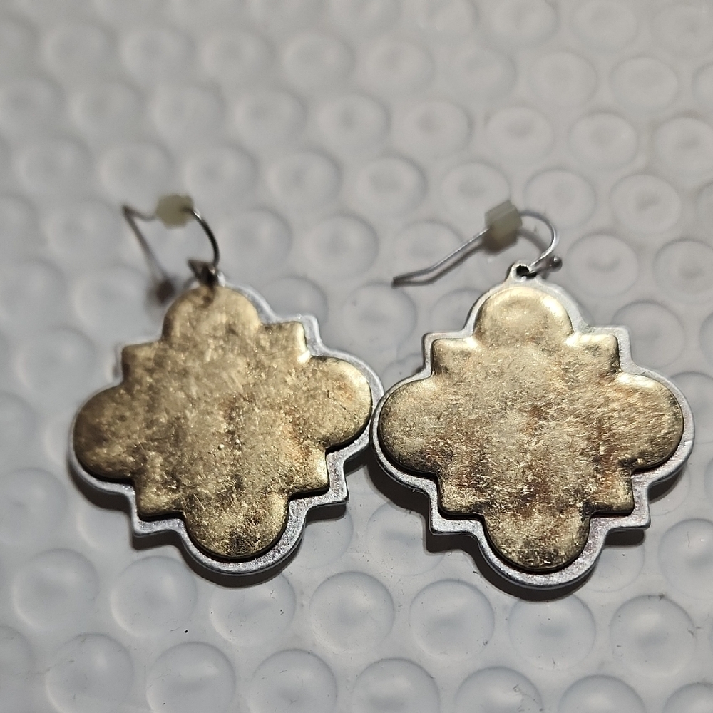 Elegant Gold and Silver Earrings